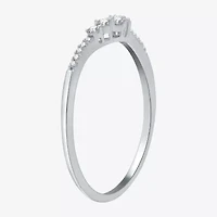 I Said Yes (H-I / I1) 1/10 CT. T.W. Lab Grown White Diamond Sterling Silver or 14K Gold Over Curved Chevron Wedding Band