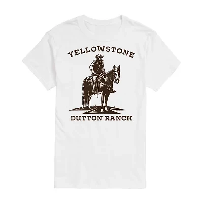 Yellowstone Mens Crew Neck Short Sleeve Regular Fit Graphic T-Shirt