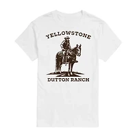 Yellowstone Mens Crew Neck Short Sleeve Regular Fit Graphic T-Shirt