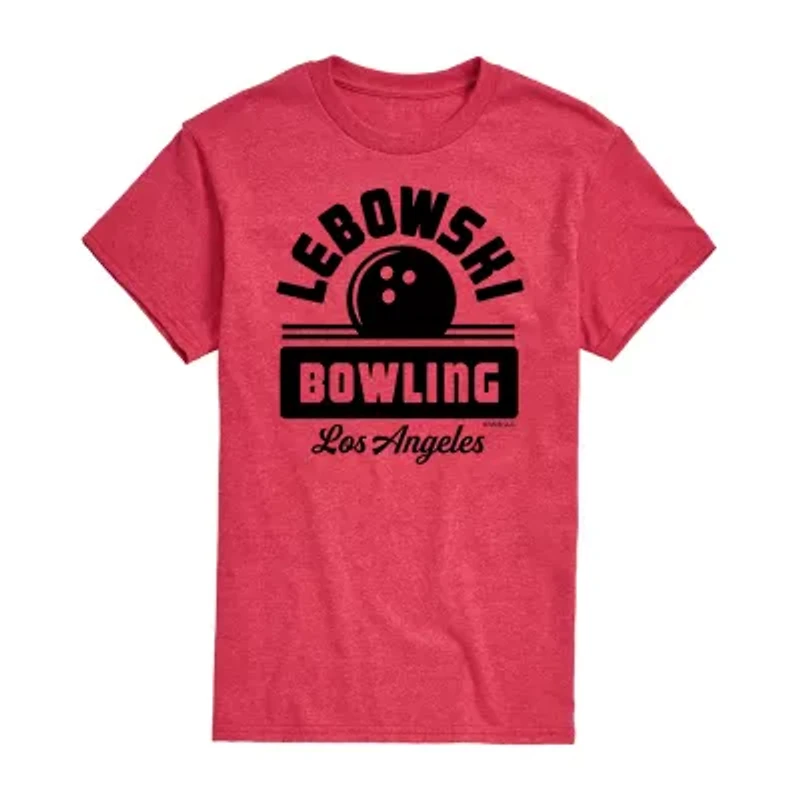 Mens Short Sleeve Lebowski Bowling Graphic T-Shirt