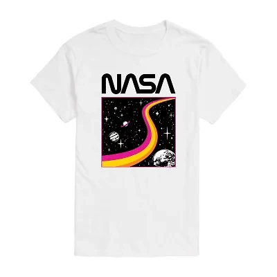 Nasa Mens Crew Neck Short Sleeve Regular Fit Graphic T-Shirt