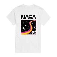 Nasa Mens Crew Neck Short Sleeve Regular Fit Graphic T-Shirt