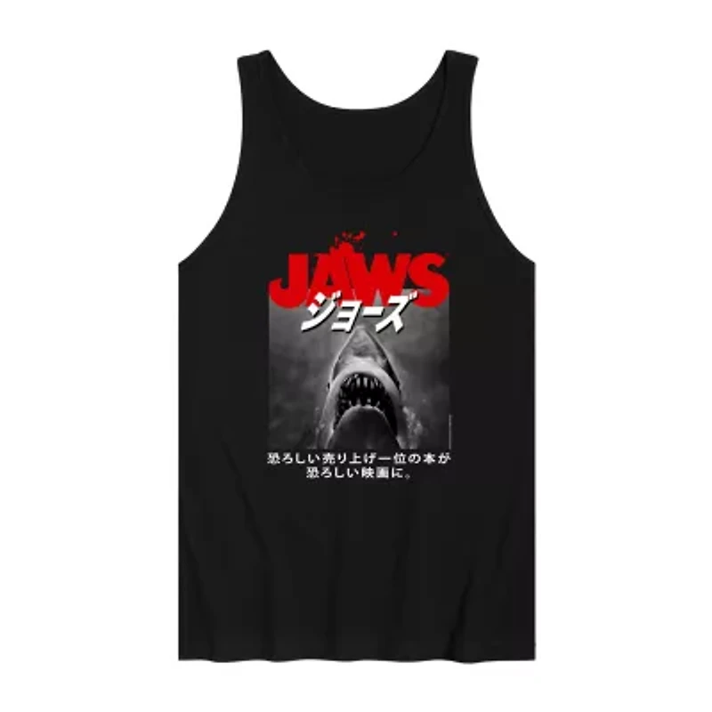 Jaws Mens Crew Neck Sleeveless Tank Top
