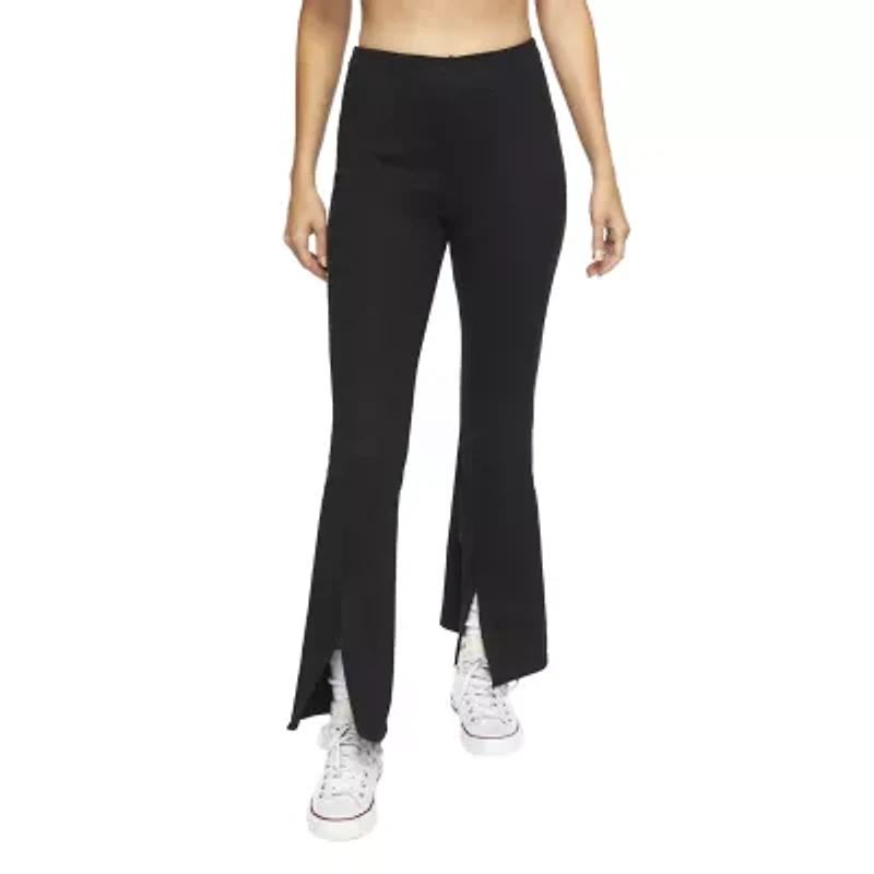 Forever 21 Faux Suede Flare Pant Womens Flare High Rise Juniors Drawstring Pant