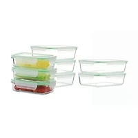 Kinetic Gogreen Glassworks Rectangular 16-Pc. Food Container Set