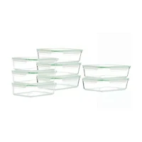 Kinetic Gogreen Glassworks Rectangular 16-Pc. Food Container Set
