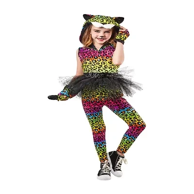 Little & Big Kid Unisex Neon Leopard Costume