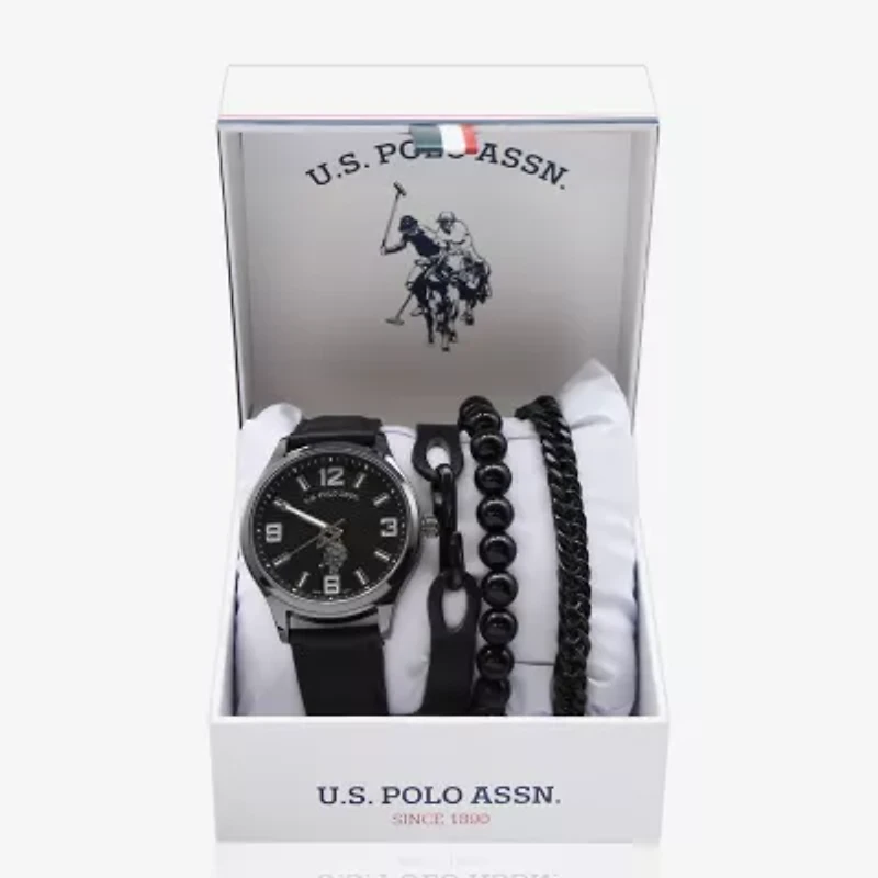 U.S. Polo Assn. Mens Black Strap Watch Usc20247jc