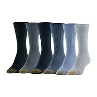 Gold Toe Ribbed Womens 6 Pair Crew Socks
