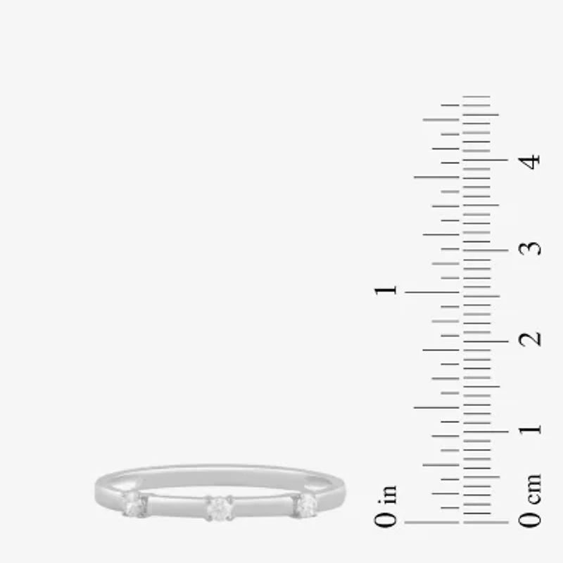 Womens Diamond Accent Lab Grown White 10K Gold Delicate Cocktail Ring