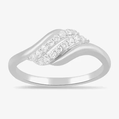 Womens 1/6 CT. T.W. Lab Grown White Diamond 10K Gold Cocktail Ring