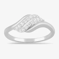 Womens 1/6 CT. T.W. Lab Grown White Diamond 10K Gold Cocktail Ring