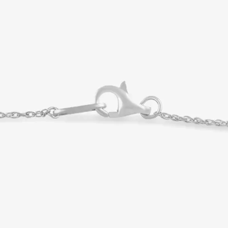 Womens 10K Gold 7.25 Inch Rope Heart Chain Bracelet