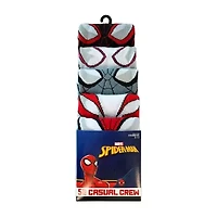 Mens 5 Pair Spiderman Crew Socks