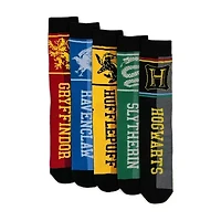 Mens 5 Pair Harry Potter Crew Socks