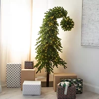 Nearly Natural Green Santa’S Hat 500 Led Lights And 1275 Bendable Branches 7 Foot Pre-Lit Fir Christmas Tree