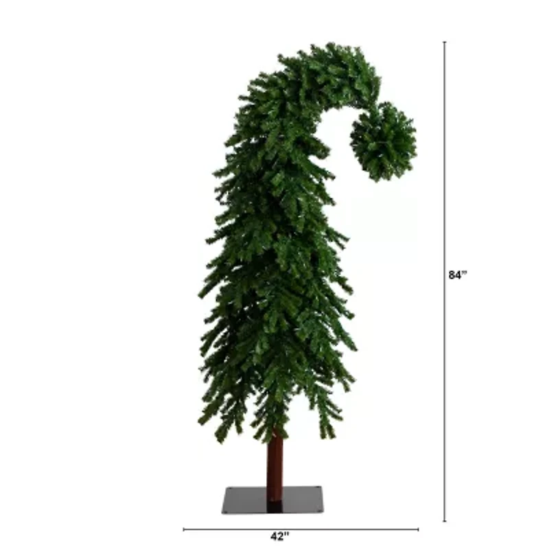 Nearly Natural Green Santa’S Hat Led Lights And Bendable Branches Foot Pre-Lit Fir Christmas Tree