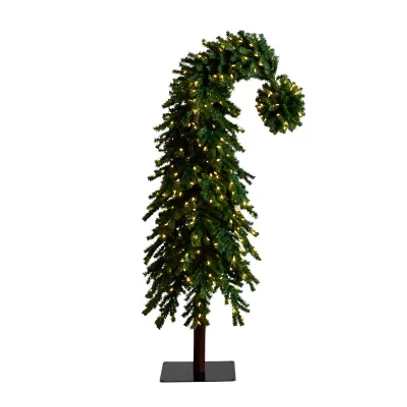 Nearly Natural Green Santa’S Hat 500 Led Lights And 1275 Bendable Branches 7 Foot Pre-Lit Fir Christmas Tree