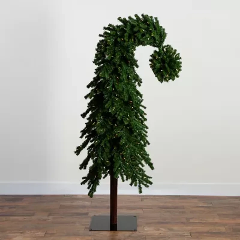 Nearly Natural Green Santa’S Hat Led Lights And Bendable Branches Foot Pre-Lit Fir Christmas Tree