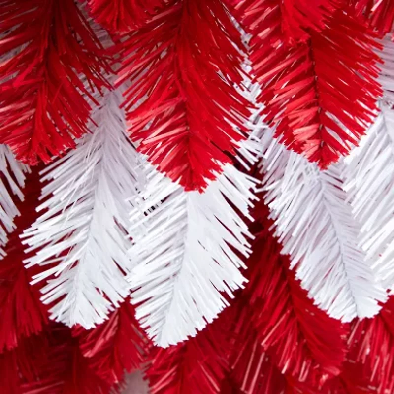 Nearly Natural Pre-Lit Artificial Peppermint 150 Microdot Led Lights 5 Foot Pre-Lit Fir Christmas Tree