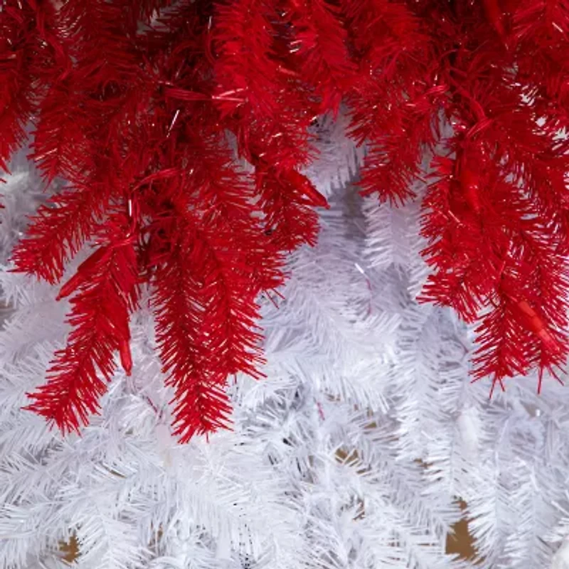 Nearly Natural 7ft Red Santa’S Hat 500 Led Lights And 1272 Bendable Branches 7 Foot Pre-Lit Fir Christmas Tree