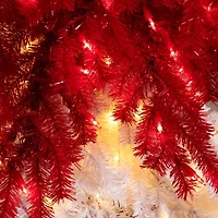 Nearly Natural 7ft Red Santa’S Hat 500 Led Lights And 1272 Bendable Branches 7 Foot Pre-Lit Fir Christmas Tree