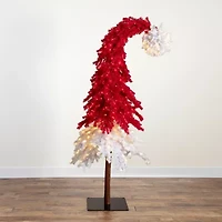 Nearly Natural 7ft Red Santa’S Hat 500 Led Lights And 1272 Bendable Branches 7 Foot Pre-Lit Fir Christmas Tree