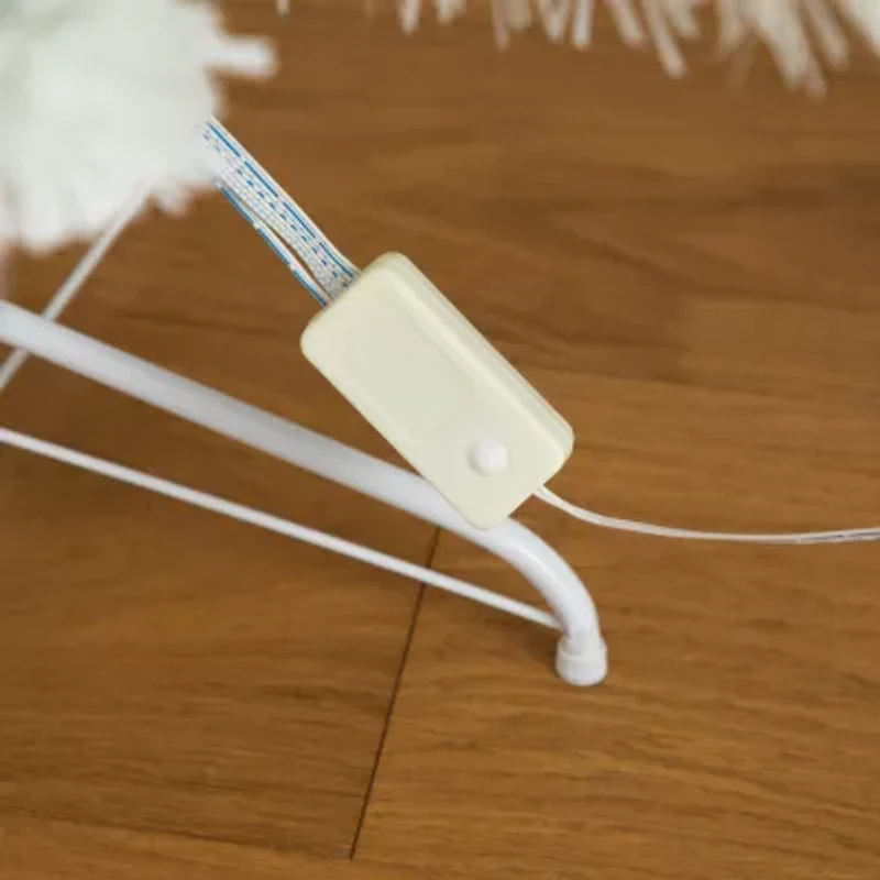 Nearly Natural Pre-Lit Fiber Optic Artificial White With Star Tree Topper 6 Foot Pre-Lit Fir Christmas Tree