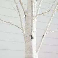 Nearly Natural 3ft Pre-Lit Artificial White Birch With 92 Warm White Led Lights 3 Foot Pre-Lit Birch Christmas Tree