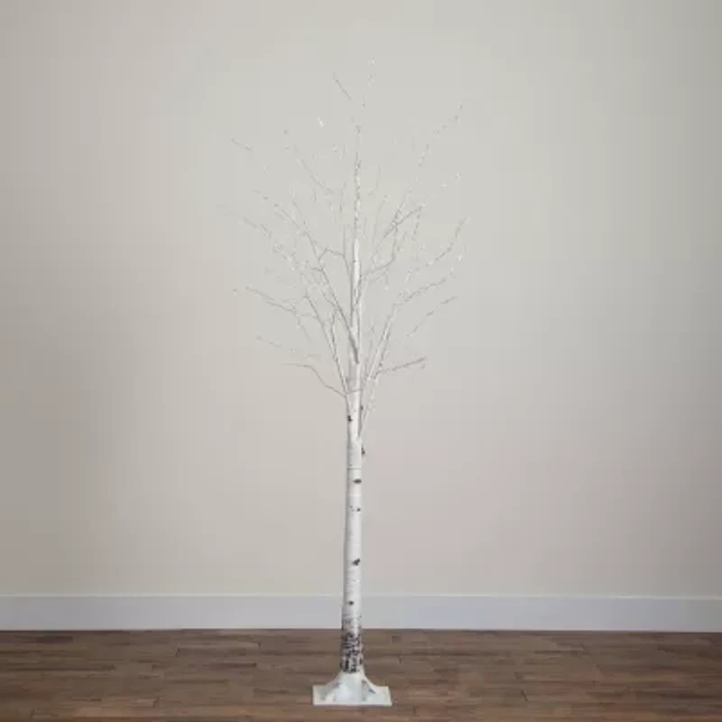 Nearly Natural 3ft Pre-Lit Artificial White Birch With 92 Warm White Led Lights 3 Foot Pre-Lit Birch Christmas Tree