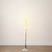 Nearly Natural 3ft Pre-Lit Artificial White Birch With 92 Warm White Led Lights 3 Foot Pre-Lit Birch Christmas Tree