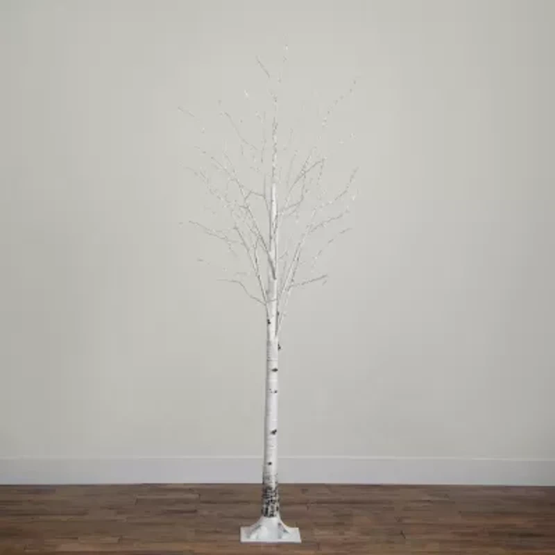 Nearly Natural 3ft Pre-Lit Artificial White Birch With 92 Warm White Led Lights 3 Foot Pre-Lit Birch Christmas Tree