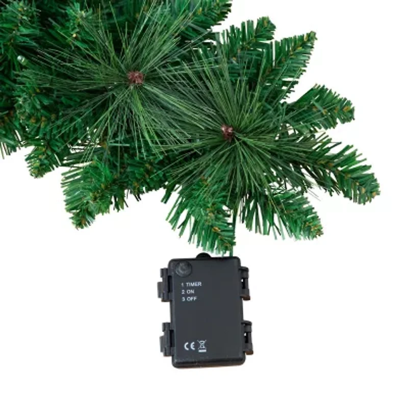 Nearly Natural 5ft Artificial Wall Hanging With 50 Warm White Led Lights Christmas Tree