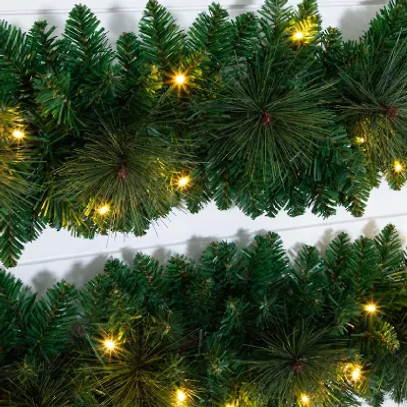 Nearly Natural 5ft Artificial Wall Hanging With 50 Warm White Led Lights Christmas Tree