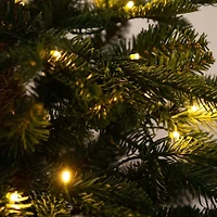 Nearly Natural Pre-Lit Artificial Idaho Mixed Fir 130 Warm White Led Lights 6 Foot Pre-Lit Fir Christmas Tree