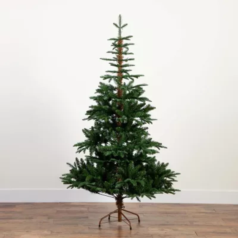 Nearly Natural Pre-Lit Artificial Idaho Mixed Fir 130 Warm White Led Lights 6 Foot Pre-Lit Fir Christmas Tree