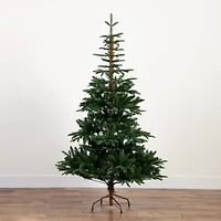 Nearly Natural Pre-Lit Artificial Idaho Mixed Fir 130 Warm White Led Lights 6 Foot Pre-Lit Fir Christmas Tree