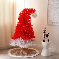 Nearly Natural 5ft Pre-Lit Artificial Holiday Red Santa’S Hat 300 Led Lights And 720 Tips 5 Foot Pre-Lit Fir Christmas Tree
