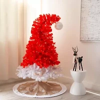 Nearly Natural 5ft Pre-Lit Artificial Holiday Red Santa’S Hat 300 Led Lights And 720 Tips 5 Foot Pre-Lit Fir Christmas Tree