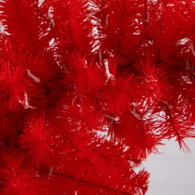 Nearly Natural 5ft Pre-Lit Artificial Holiday Red Santa’S Hat 300 Led Lights And 720 Tips 5 Foot Pre-Lit Fir Christmas Tree