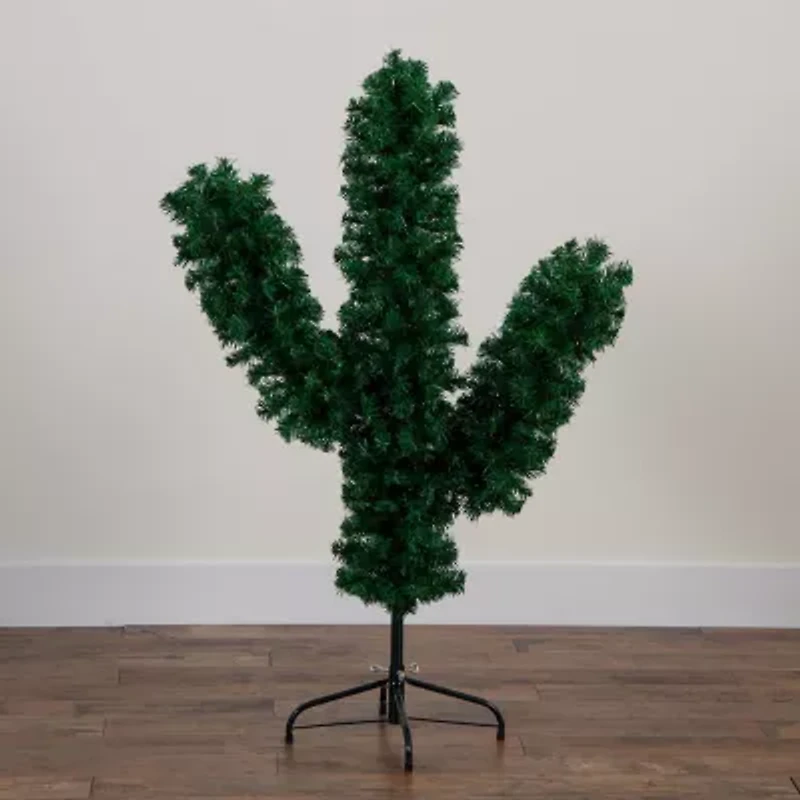Nearly Natural 4ft Artificial Cactus 4 Foot Fir Christmas Tree
