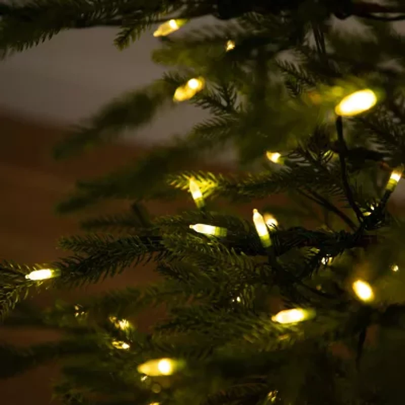 Nearly Natural Pre-Lit Artificial Natural Fresh Cut Fir With Instant Connect Technology And 230 Color Changing Led Dewdrop Lights 6 Foot Pre-Lit Fir Christmas Tree