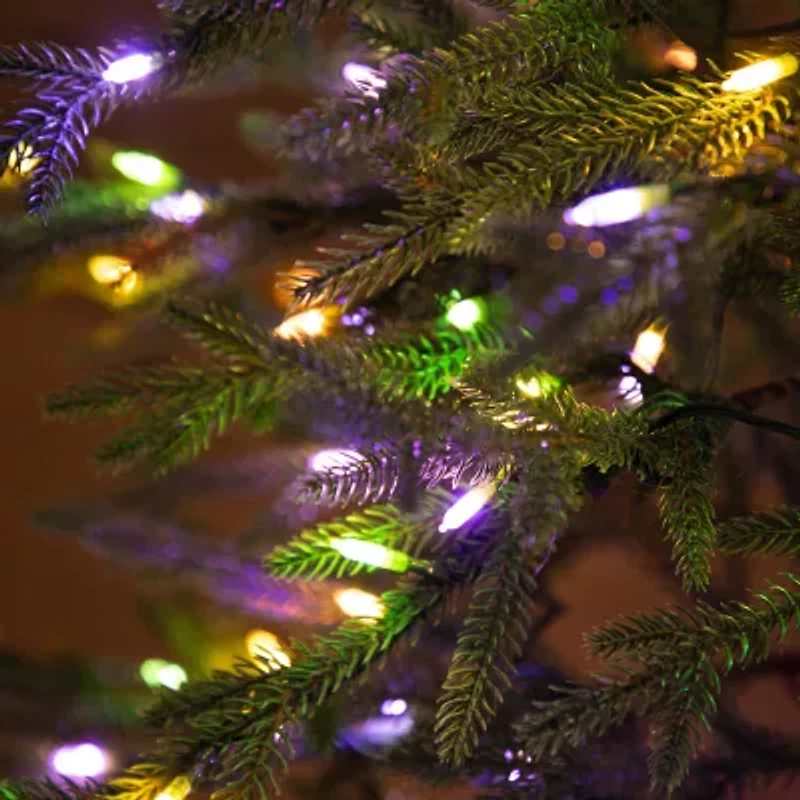 Nearly Natural Pre-Lit Artificial Natural Fresh Cut Fir With Instant Connect Technology And 230 Color Changing Led Dewdrop Lights 6 Foot Pre-Lit Fir Christmas Tree
