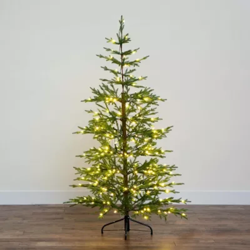 Nearly Natural Pre-Lit Artificial Natural Fresh Cut Fir With Instant Connect Technology And 230 Color Changing Led Dewdrop Lights 6 Foot Pre-Lit Fir Christmas Tree