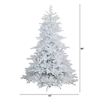 Nearly Natural 7ft Pre-Lit Artificial White California Spruce With 440 Color Changing Led Lights 7 Foot Pre-Lit Spruce Christmas Tree