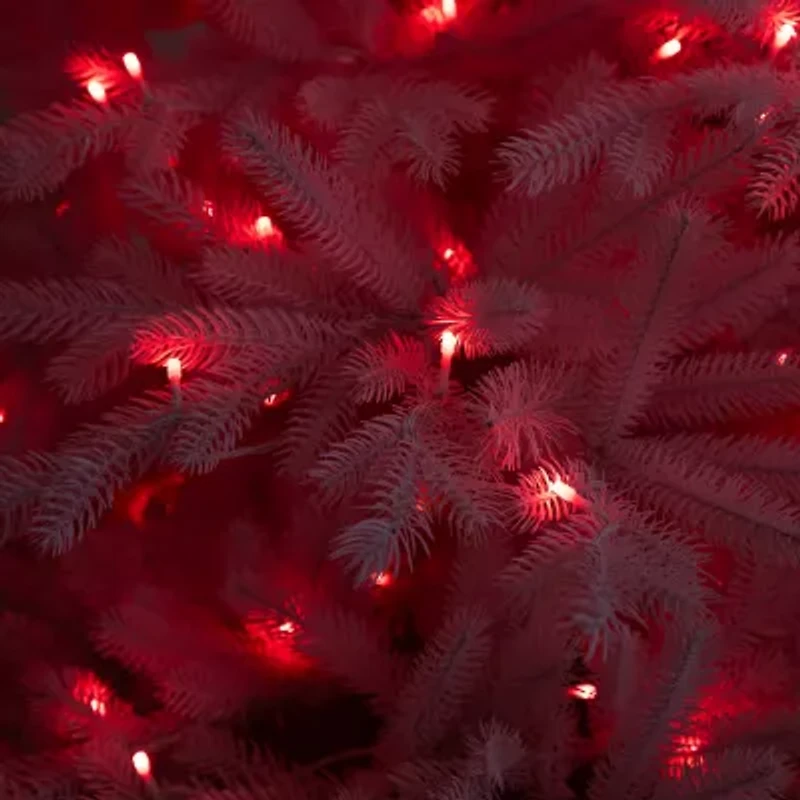 Nearly Natural 7ft Pre-Lit Artificial White California Spruce With 440 Color Changing Led Lights 7 Foot Pre-Lit Spruce Christmas Tree