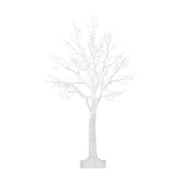 Nearly Natural Pre-Lit Artificial White Twig Tree With 160 Warm White Led Lights 4 Foot Pre-Lit Christmas Tree