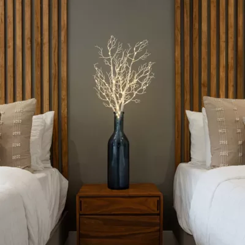 Nearly Natural 35in Pre-Lit Artificial White Birch Branches With 80 Warm White Led Lights 2-pc. Pick