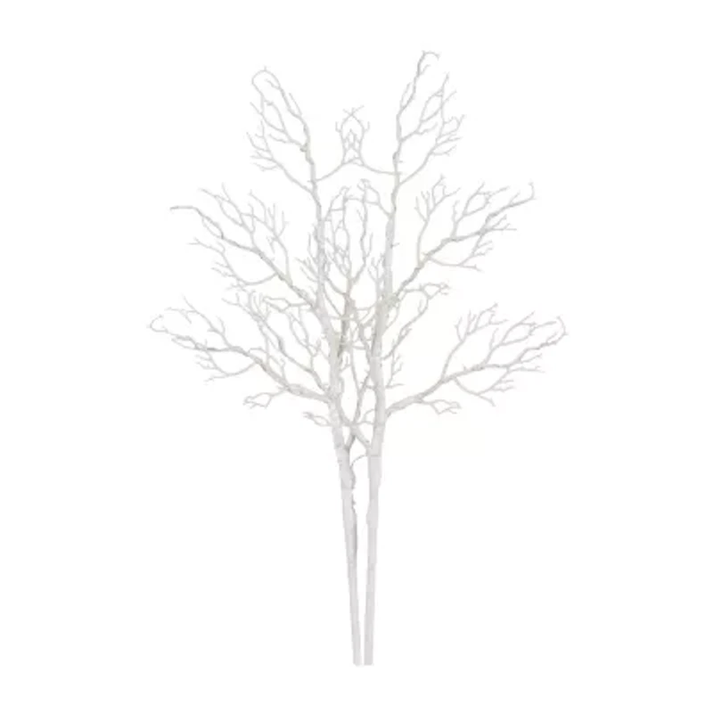 Nearly Natural 35in Pre-Lit Artificial White Birch Branches With 80 Warm White Led Lights 2-pc. Pick