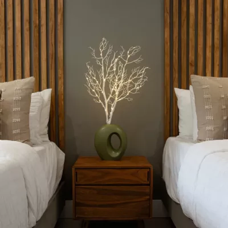 Nearly Natural 35in Pre-Lit Artificial White Birch Branches With 80 Warm White Led Lights 2-pc. Pick